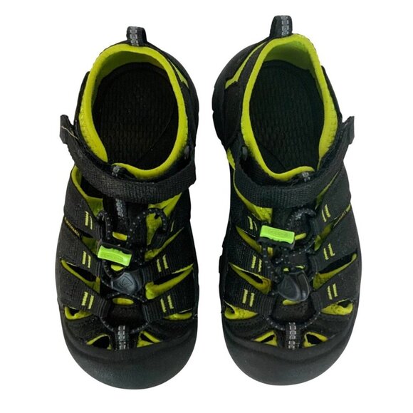 Keen Newport H2 Boys Sandals Size 13 Black Green Waterproof Washable - Picture 6 of 11